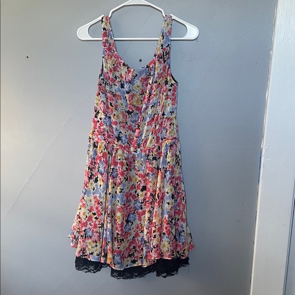 Betsey Johnson size 6 floral lace hem sleeveless fairy grunge punk girly - Picture 7 of 9